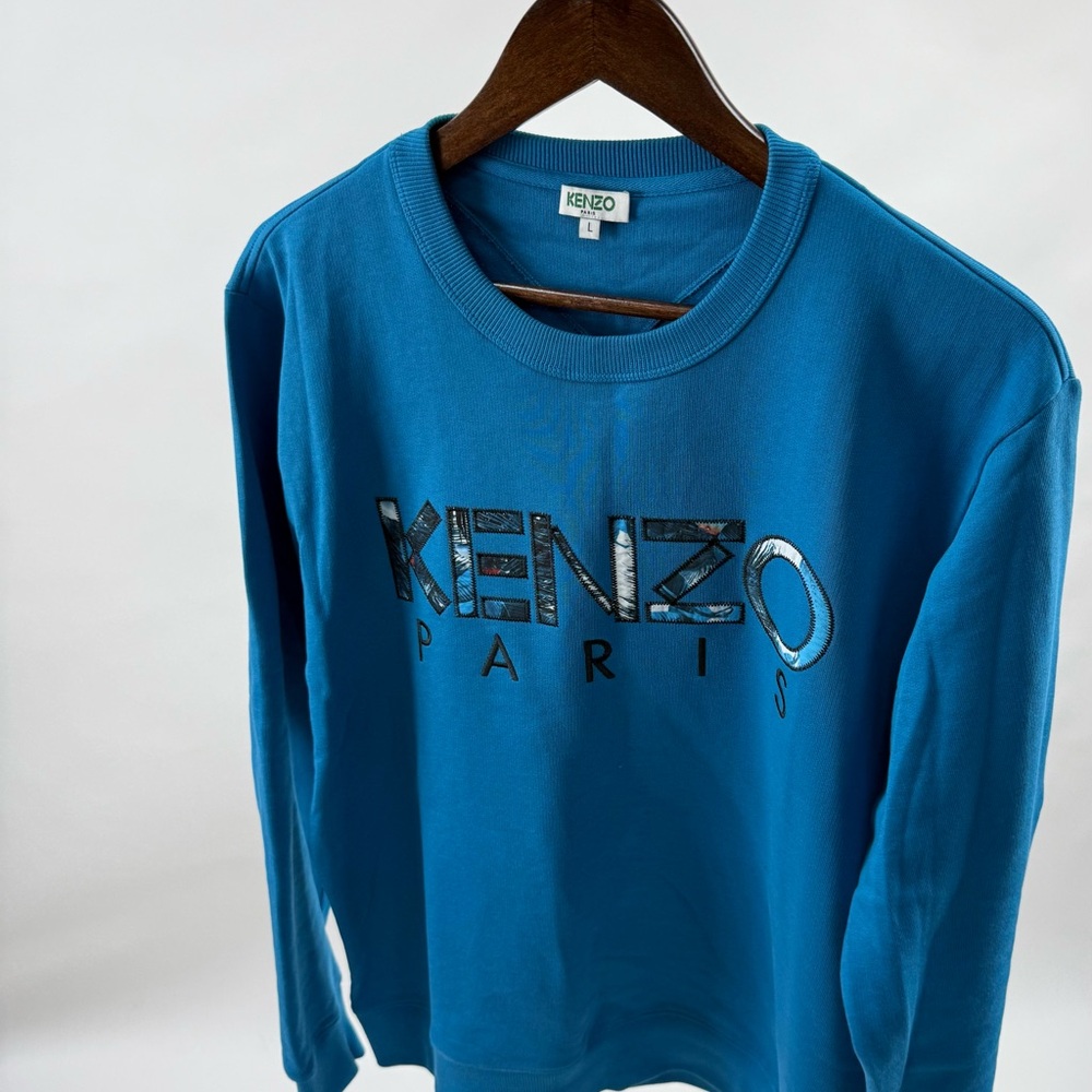Kenzo Blue Logo Sweatshirt